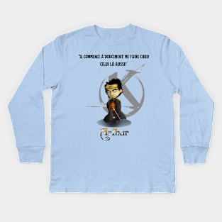 He's slowly starting to piss me off this one too! Kids Long Sleeve T-Shirt